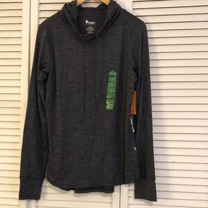 NWT MUUV Dark Gray Long Sleeve Hoodie. SZ L